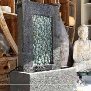 Bali Water Fountain | Indoor & Outdoor Cascading Glass at Gaia Center crystal shop CyprusFountain