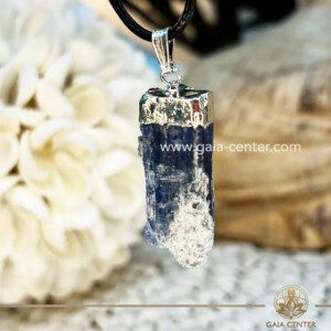 Gemstone Pendant Blue Kyanite |Rough Style & Metal Cap| at GAIA CENTER Crystal Shop CYPRUS. Crystal jewellery and crystal pendants at Gaia Center crystal shop in Cyprus. Order online top quality crystals, Cyprus islandwide delivery: Limassol, Larnaca, Paphos, Nicosia. Europe and Worldwide shipping.