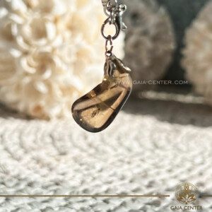 Smoky Quartz Polished Point Pendant |Silver Plated Bail| from Brazil at Gaia Center Crystal shop in Cyprus. Crystal and Gemstone Jewellery Selection at Gaia Center in Cyprus. Order online, Cyprus islandwide delivery: Limassol, Larnaca, Paphos, Nicosia. Europe and Worldwide shipping.