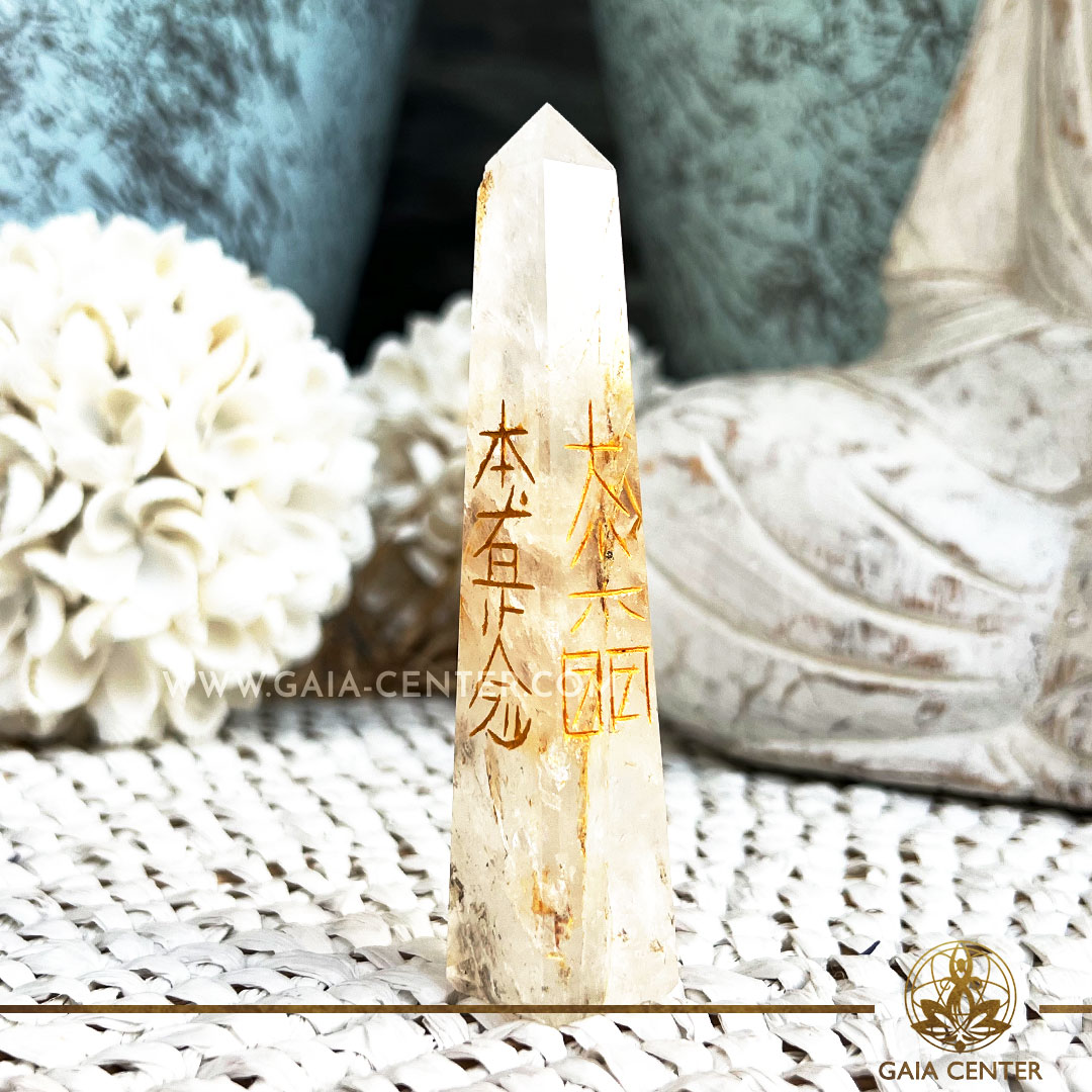 Amazonite Crystal Reiki Symbols Obelisk polished point tower. Crystal points, towers and obelisks selection at Gaia Center in Cyprus. Order online, Cyprus islandwide delivery: Limassol, Larnaca, Paphos, Nicosia. Europe and Worldwide shipping.