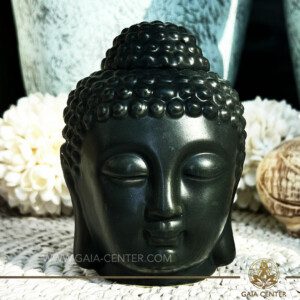 Essential Oil Burner or Wax Melt Burner - Black Buddha Head Ceramic. Aroma diffusers and oil burners selection ​at Gaia Center Crystals Incense shop in Cyprus. Order online: Cyprus islandwide delivery: Limassol, Paphos, Nicosia, Larnaca