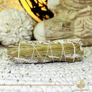White Sage & Lemongrass Smudge Stick |10cm| Californian white Sage Smudge stick bundles for smudging ceremonies and space clearing at Gaia Center | Crystals and Incense shop in Cyprus. Order online, Cyprus islandwide delivery: Limassol, Paphos, Larnaca, Nicosia. Europe and worldwide shipping.