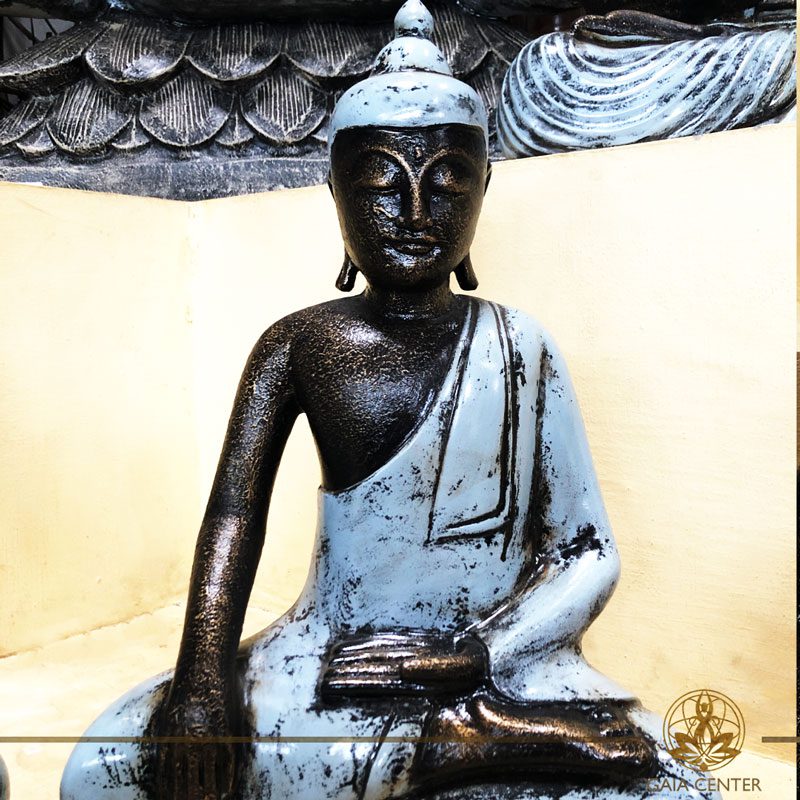 Buddha Statue Antique Blue GAIA CENTER CYPRUS