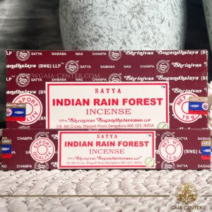 Incense Sticks pack 15g Indian Rain Forest by Satya at Gaia Center | Cyprus. Selection of natural Incense sticks and Incense holders. Cyprus delivery to: Limassol, Paphos, Nicosia, Larnaca, Paralimni, Strovolos. Including provinces and small suburbs. Europe and International Worldwide shipping.