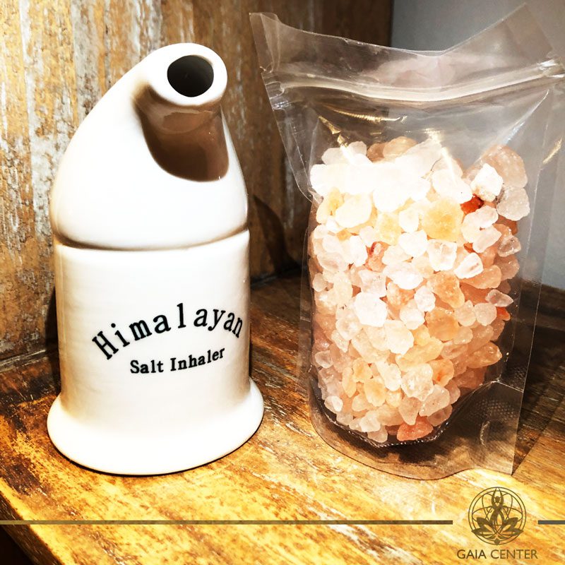 Himalayan Salt Inhaler with Salt pack. Selection of Himalayan Salt Lamps at Gaia Center in Cyprus. Shop online at: https://www.gaia-center.com Cyprus and International Delivery.