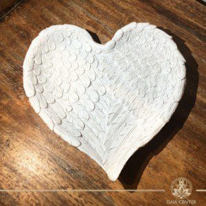 Angel wings heart shape jewellery tray at Gaia-Center in Cyprus. Spiritual and decor gifts order online at: https://gaia-center.com