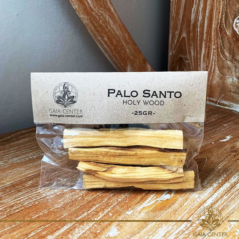 Palo Santo holy wood sticks for smudging. Palo Santo Pack of 25g available at Gaia Center | Cyprus. Selection of original Palo Santo Wood sticks from Peru. Cyprus delivery to: Limassol, Paphos, Nicosia, Larnaca, Paralimni, Strovolos. Including provinces and small suburbs. Europe and International Worldwide shipping. Wholesale and Retail. Shop online for Palo Santo: https://gaia-center.com