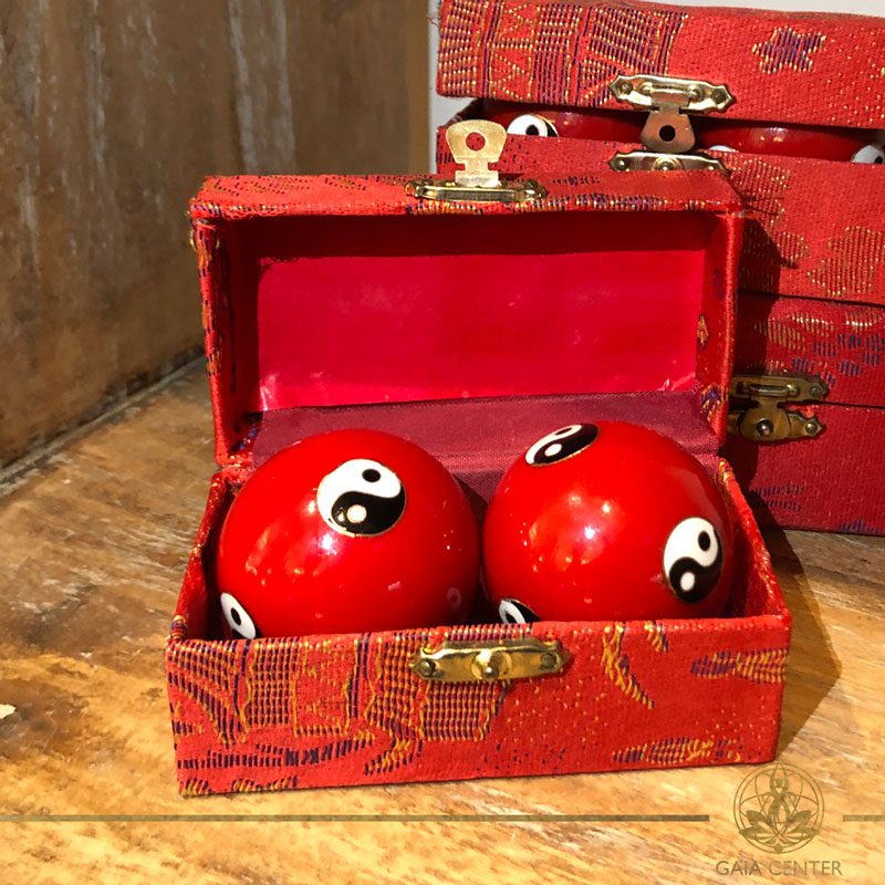 Pair of Stress Balls in red color at Gaia Center in Cyprus. Worldwide delivery, shop online: https://gaia-center.com