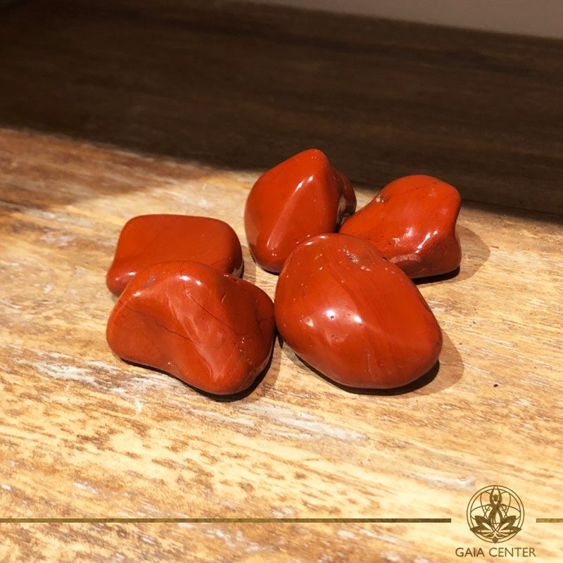 Red Jasper tumbled gemstones. Gemstones and Crystals in Cyprus at Gaia-Center