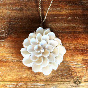 Natural sea shell decor lotus flower design at Gaia Center in Cyprus. Shop online at https://gaia-center.com. Cyprus and Worldwide shipping.