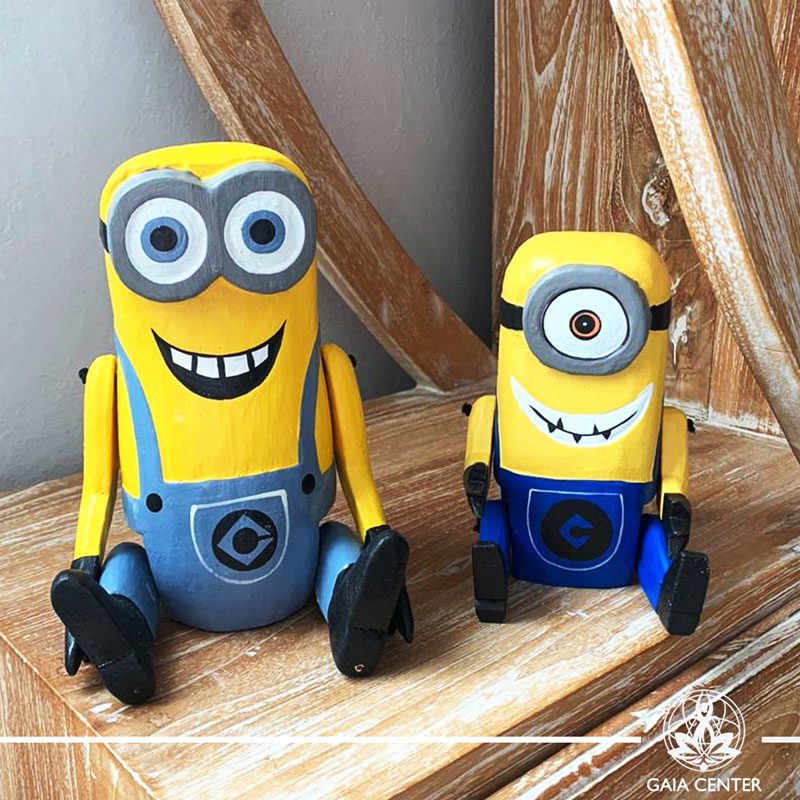 Minion Set Wooden carved at Gaia Center Cyprus.