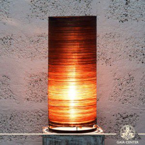 Lamps set textile brown color |large size| from Bali at Gaia Center | Cyprus.