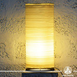 Lamp textile cream color |large size| from Bali at Gaia Center | Cyprus.