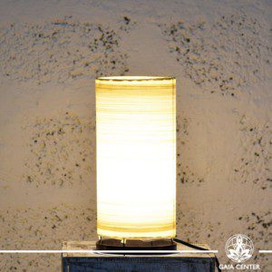 Lamp textile cream color |small size| from Bali at Gaia Center | Cyprus.
