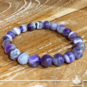 Amethyst Chevron Power Bracelet. Healing Crystals and Gemstone selection at Gaia Center | Cyprus.