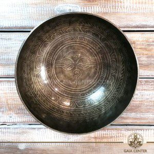 Sining Bowl metal for Sound Healing Therapy engraved mantra and Buddha Eyes symbol at GAIA CENTER | CYPRUS. Original from Nepal. Cyprus delivery to: Limassol, Paphos, Nicosia, Larnaca, Paralimni, Strovolos. Including provinces and small suburbs. Europe and International Worldwide shipping. Wholesale and Retail. Shop online for Singing Bowls: https://gaia-center.com