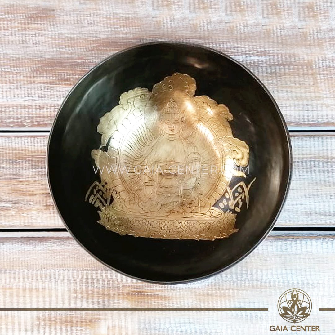 Tibetan Sining Bowl metal with engraved design Buddha and mantra for Sound Healing Therapy at GAIA CENTER | CYPRUS. Original from Nepal. Cyprus delivery to: Limassol, Paphos, Nicosia, Larnaca, Paralimni, Strovolos. Including provinces and small suburbs. Europe and International Worldwide shipping. Wholesale and Retail. Shop online for Singing Bowls: https://gaia-center.com
