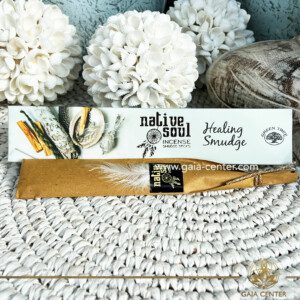 Natural Aroma Incense Sticks Healing Smudge by Native Soul Green Tree. 15g incense sticks in a pack. Order online at Gaia Center | Aroma Incense and Crystal Shop in Cyprus. Cyprus islandwide delivery: Limassol, Nicosia, Larnaca, Paphos. Europe & Worldwide delivery.