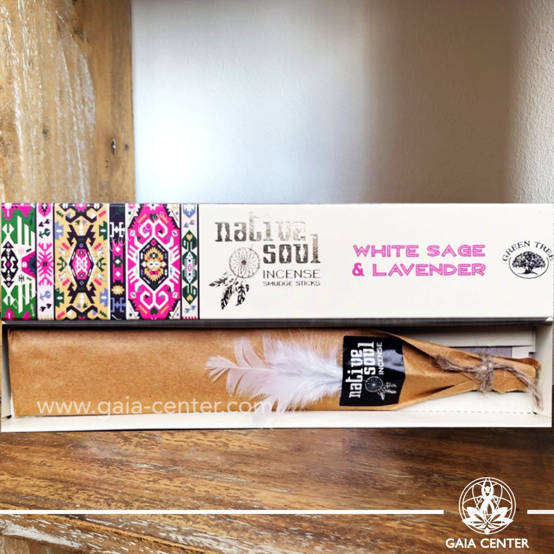 Incense Sticks White Sage & Lavender aroma Native Soul series by Green Tree at Gaia Center | Cyprus.