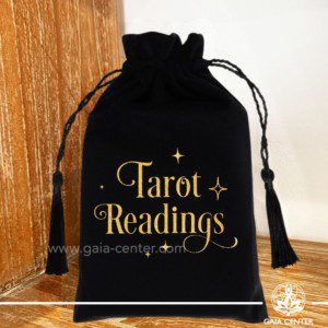 Tarot Cards Bag - Textile velvet drawstring pouch to keep tarot decks and oracle cards. Tarot accessories and tools at Gaia Center | Cyprus.