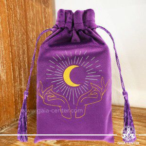 Tarot Cards Bag - Textile velvet drawstring pouch to keep tarot decks and oracle cards. Tarot accessories and tools at Gaia Center | Cyprus.