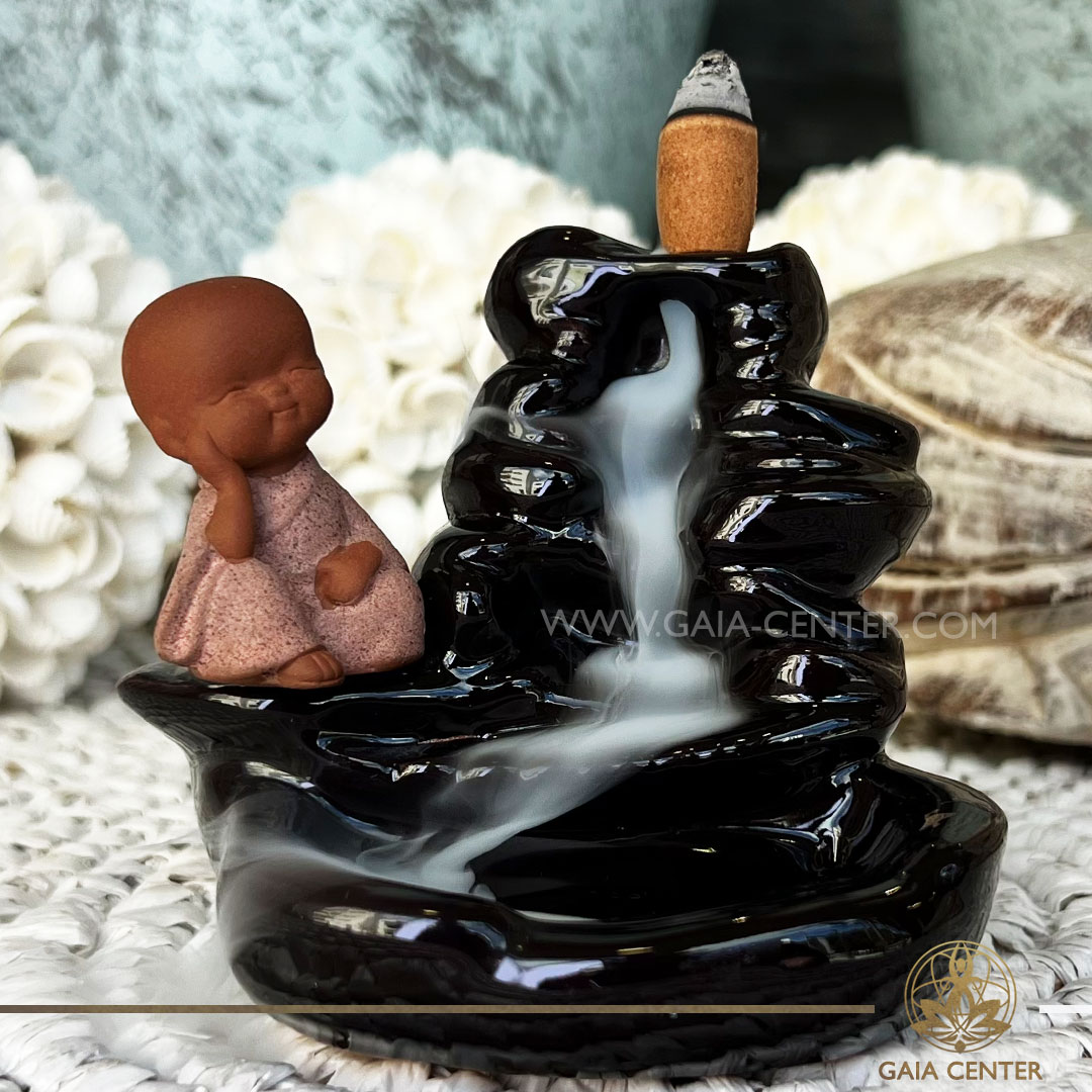 Backflow Incense Burner - Buddha Waterfall Backflow incense burners an Backflow dhoop cones selection at Gaia Center | Incense Aroma & Crystal shop in Cyprus. Order online, Cyprus islandwide delivery: Limassol, Larnaca, Nicosia, Paphos. Europe and worldwide shipping.