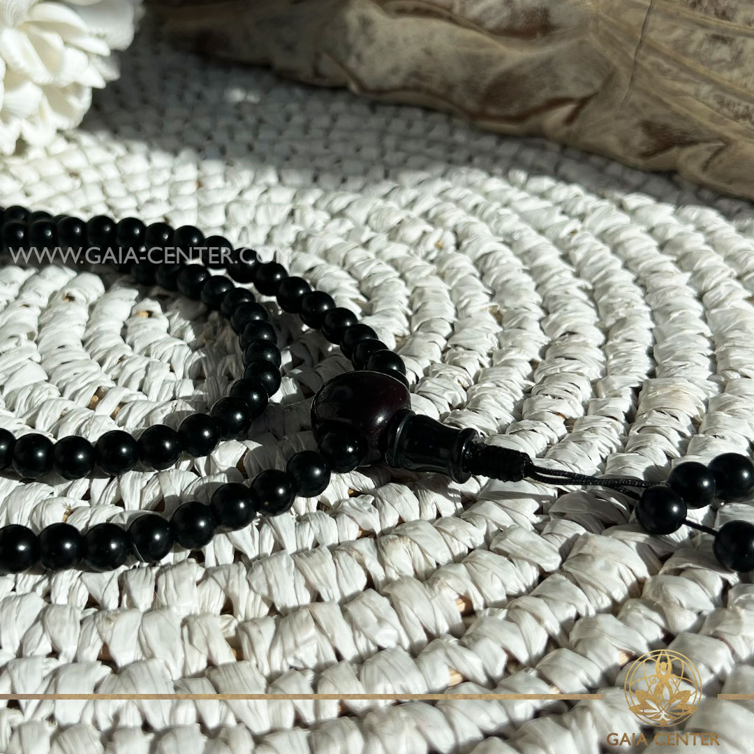 Tibetan Mala Black Onyx |108 beads| Crystal Jewellery Selection at Gaia Center Crystal Shop in Cyprus. Order online, Cyprus islandwide delivery: Limassol, Larnaca, Paphos, Nicosia. Europe and Worldwide shipping.