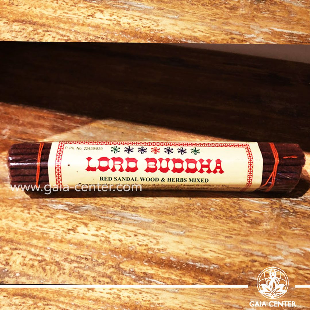 Tibetan Incense Lord Buddha natural Incense sticks from Nepal in Cyprus at Gaia Center in Cyprus. Selection of natural Incense sticks and Incense cones. Cyprus delivery to: Limassol, Paphos, Nicosia, Larnaca, Paralimni, Strovolos. Including provinces and small suburbs. Europe and International Worldwide shipping. Shop online for incense sticks and incense cones at https://gaia-center.com