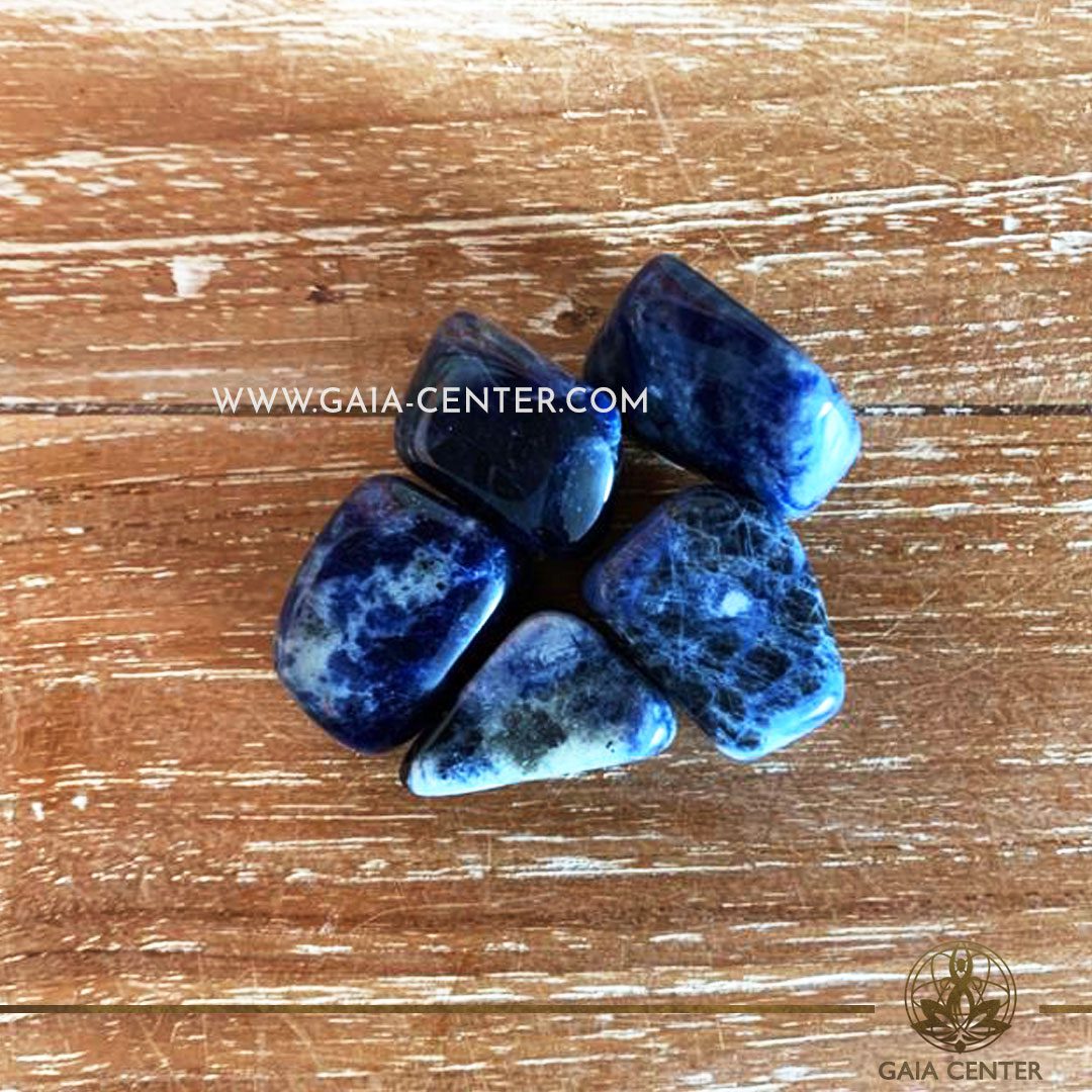 Sodalite Blue 20-30mm Medium Tumblestones. Crystals and semiprecious gemstone selection at GAIA CENTER | Cyprus.