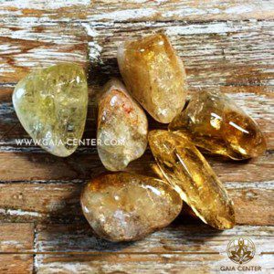 Citrine Heat Treated Extra Quality Tumblestone 30-40mm Large shape. Crystals and semiprecious gemstone selection at GAIA CENTER | Cyprus.