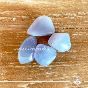 Blue Chalcedony Tumblestones 30-40mm Large shape. Crystals and semiprecious gemstone selection at GAIA CENTER | Cyprus.