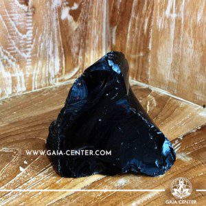 Crystal Black Obsidian Base Natural form cluster from Mexico. Crystal size: H:100mm L:120mm W:55mm Crystal and Gemstone selection at Gaia Center | Cyprus.