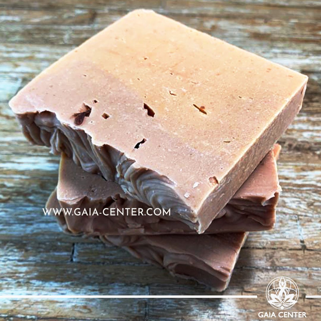 Natural Organic Soap Bar - Colloidal Oatmeal and Goat Milk. Base ingredients: Olive oil, Coconut Oil, Castor Oil and Cacao Butter, Goat Milk and more. Natural Soaps selection at Gaia Center in Cyprus available for online orders and Cyprus/ International Delivery.