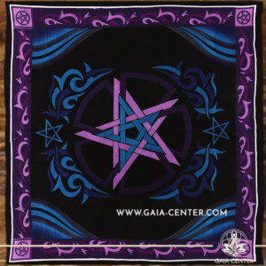Altar Cloth - Pentacle style 100x100cm is perfect for Tarot, Oracle cards, Intuitive Reading, Crystal and Rune placement. Tarot | Oracle | Angel Cards selection and Altar Accessories at Gaia Center | Cyprus.