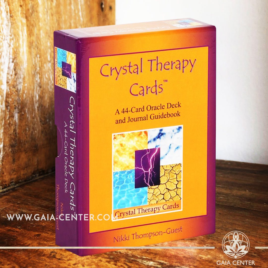 Crystal Therapy Oracle Cards - pack of oracle cards by Nikki Thompson-Guest includes 44 cystal-themed cards and a 120-page journal guidebook at Gaia Center | Cyprus. Tarot | Oracle | Angel Cards selection at Gaia Center | Cyprus.