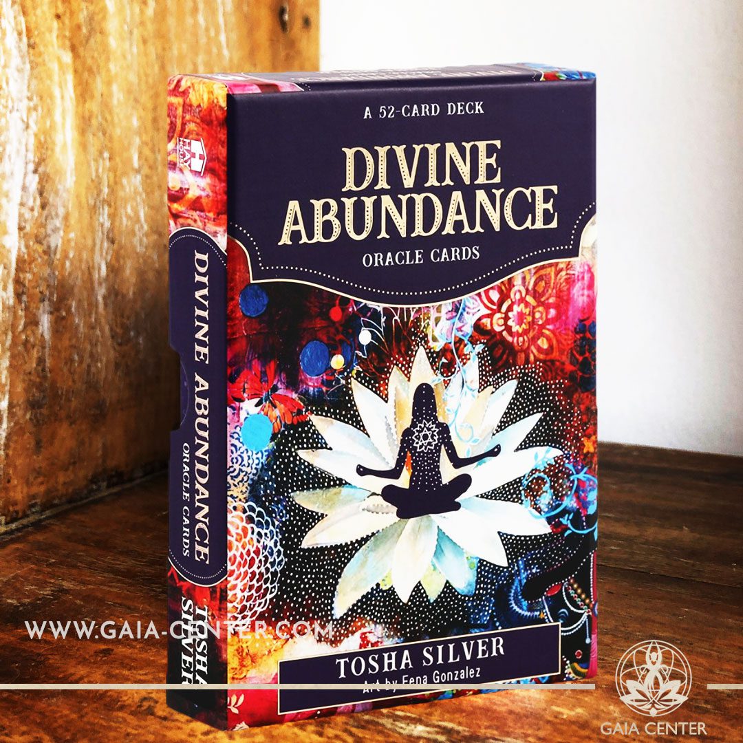 The Divine Abundance oracle card deck by Tosha Silver includes a 52-card deck with inspiring quotes to help guide the user's spiritual journey. Tarot | Oracle | Angel Cards selection at Gaia Center | Cyprus.