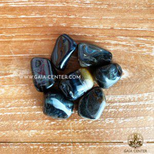 Tigers Eye Blue Tumbled Stones 20-30mm shape. Crystals and semiprecious gemstone selection at GAIA CENTER | Cyprus.