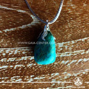 Crystal pendant - Amazonite Green with adjustable cord. Crystal and Gemstone Jewellery selection at GAIA CENTER in Cyprus.