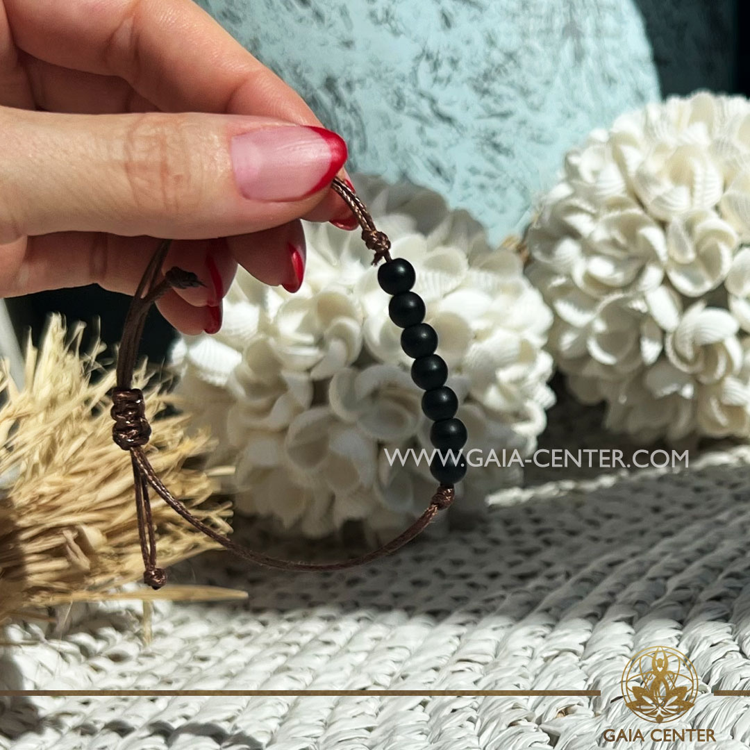 Crystal Bracelet Black Tourmaline. Crystal and Gemstone Jewellery Selection at Gaia Center Crystal Shop in Cyprus. Order crystals online, Cyprus islandwide delivery: Limassol, Larnaca, Paphos, Nicosia. Europe and Worldwide shipping.