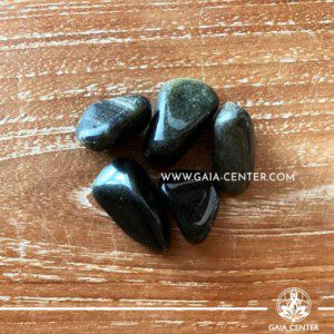Golden Sheen Obsidian 20-30mm Tumbled stones from South Africa. Crystals and Gemstone selection at GAIA CENTER | Cyprus.