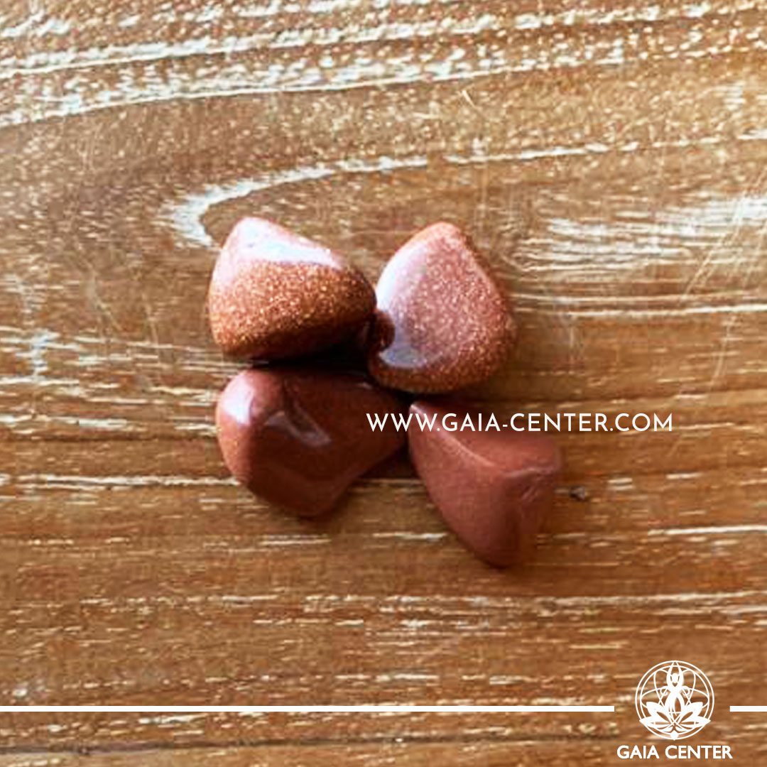 Goldstone 20-30mm Tumbled stones from South Africa. Crystals and Gemstone selection at GAIA CENTER | Cyprus.