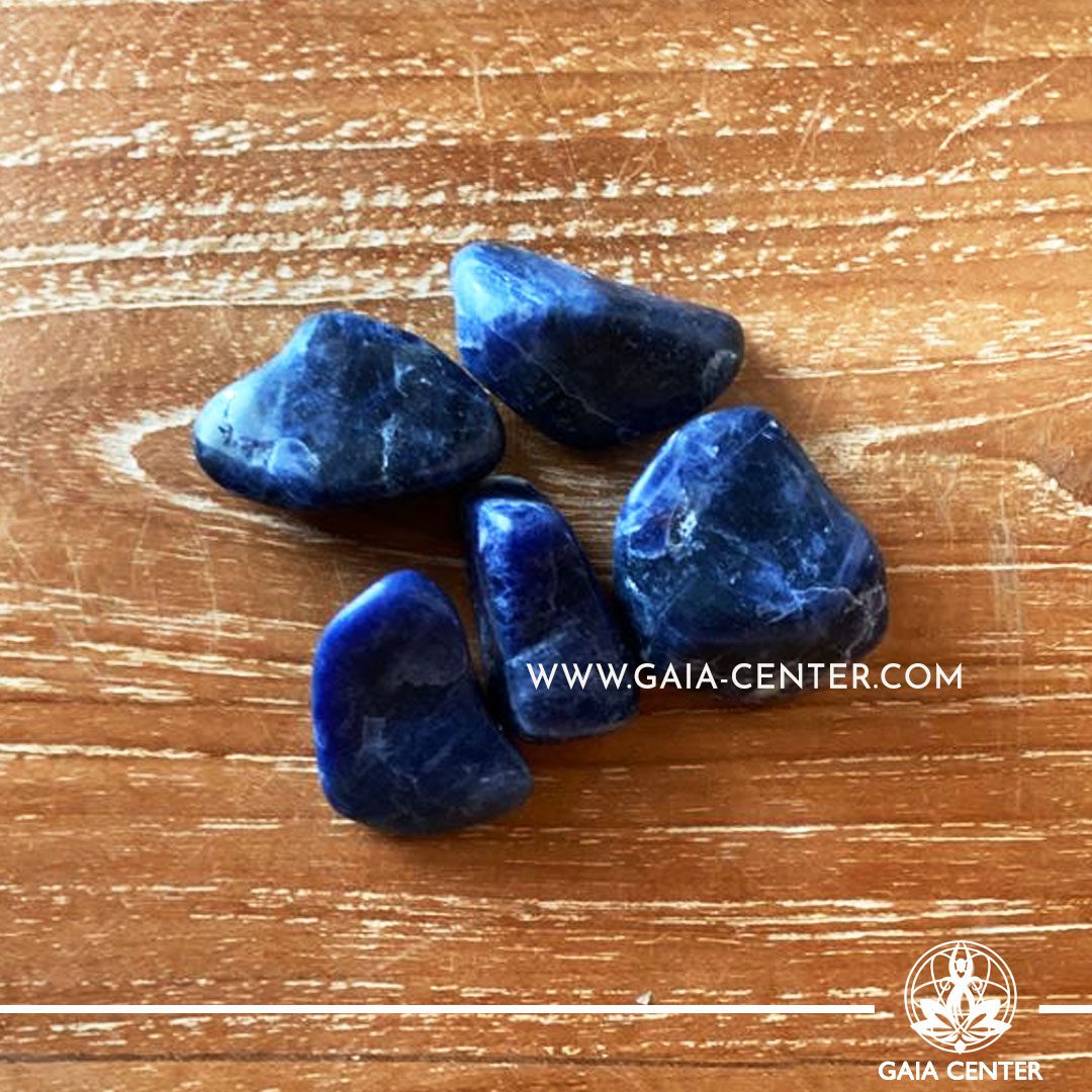 Sodalite A quality 30-40mm Tumbled stones from Brazil. Crystals and Gemstone selection at GAIA CENTER | Cyprus.
