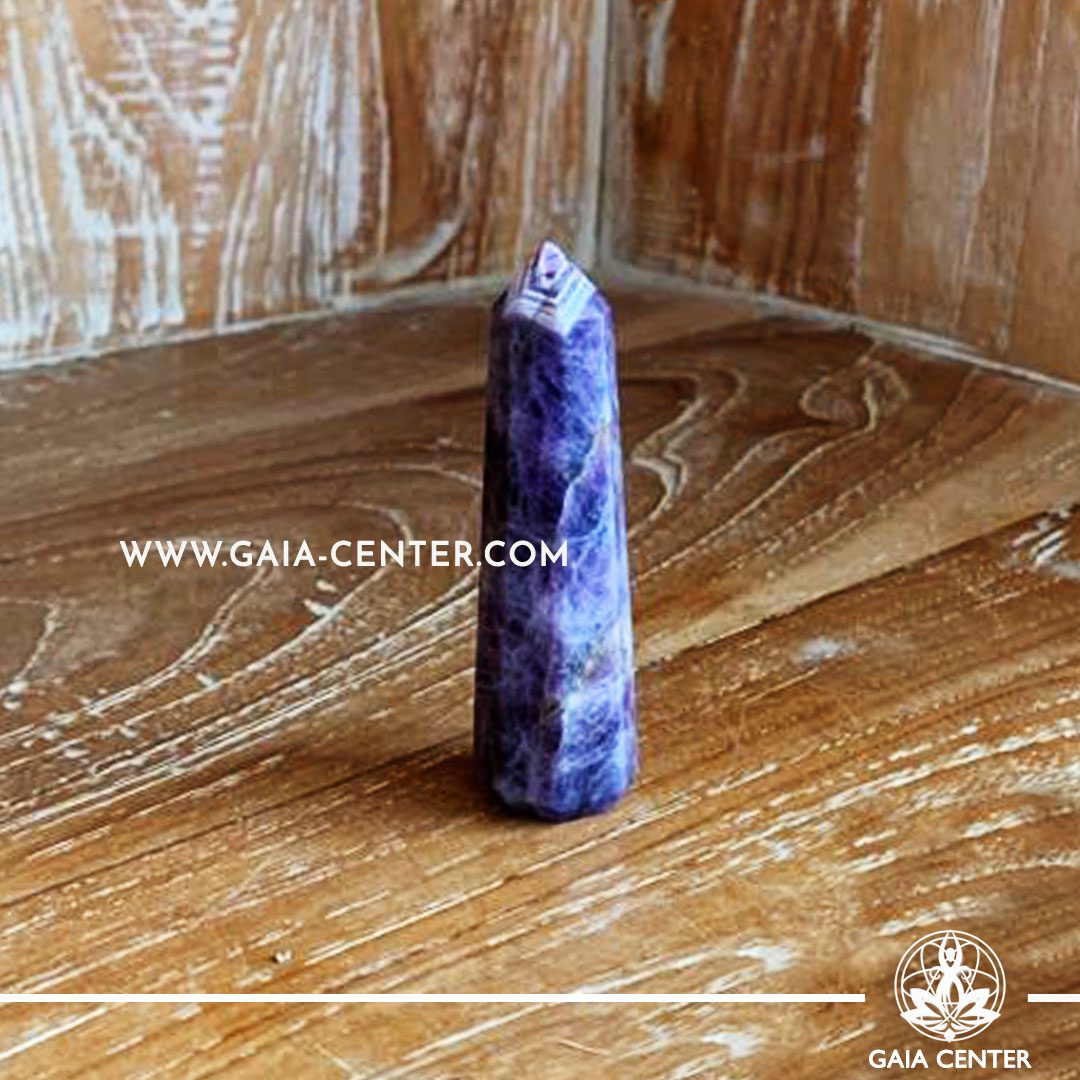 Amethyst Crystal Obelisk. Approx.7.5-10cm. Crystal and Gemstone Towers, Obelisk and Points selection at Gaia Center in Cyprus.