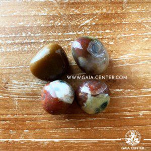 Fancy Jasper from India Tumbled Stones, size 20-30mm. Crystals and Gemstone selection at GAIA CENTER | Cyprus.