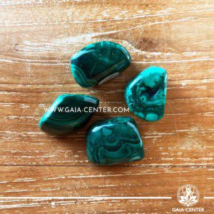 Malachite Tumbled Stones, size 30-40mm. Crystals and Gemstone selection at GAIA CENTER | Cyprus.