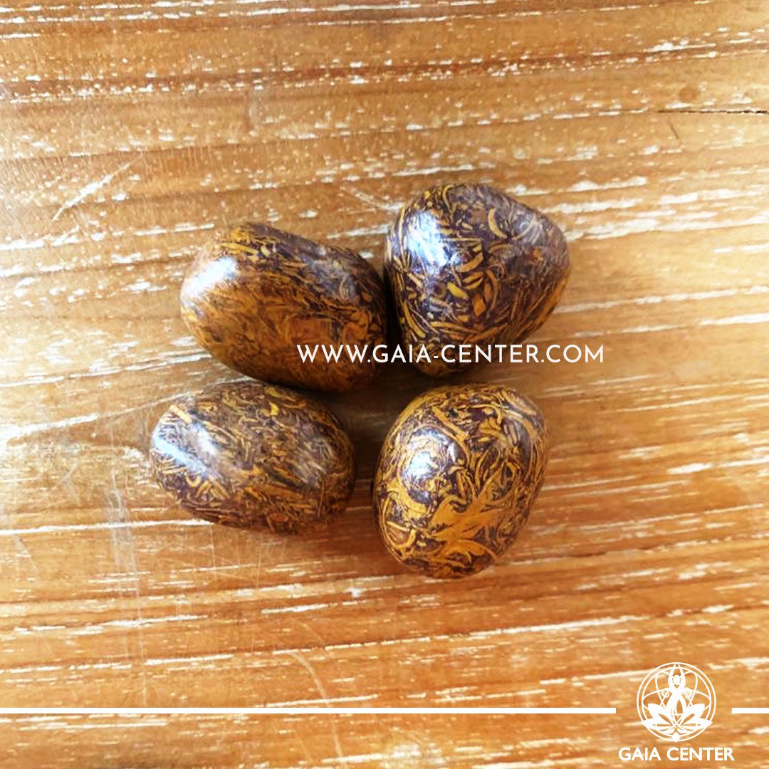 Mariam Jasper tumbled stones, size 20-30mm. Crystals and Gemstone selection at GAIA CENTER | Cyprus.