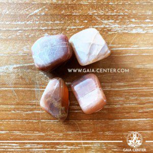 Moonstone Pink Tumbled Stones, size 20-30mm. Crystals and Gemstone selection at GAIA CENTER | Cyprus.