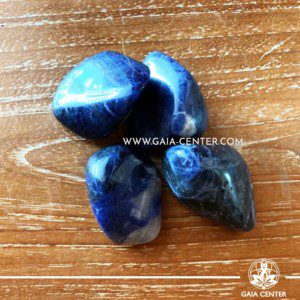 Blue Sodalite from Brazil Tumbled Stones, size 30-40mm. Crystals and Gemstone selection at GAIA CENTER | Cyprus.