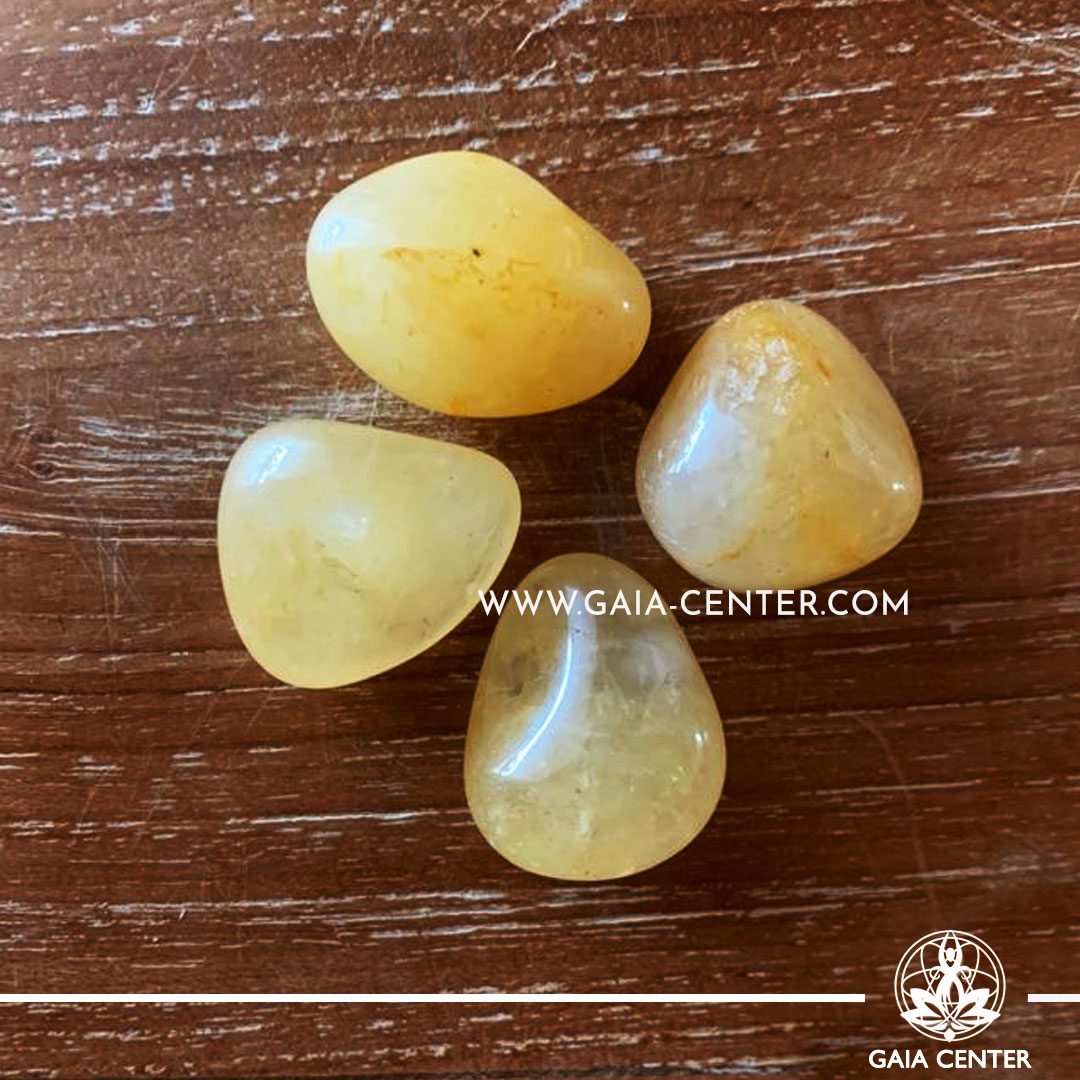 Golden Healer Quartz Tumbled Stones from Madagascar, size 20-30mm. Crystals and Gemstone selection at GAIA CENTER | Cyprus.