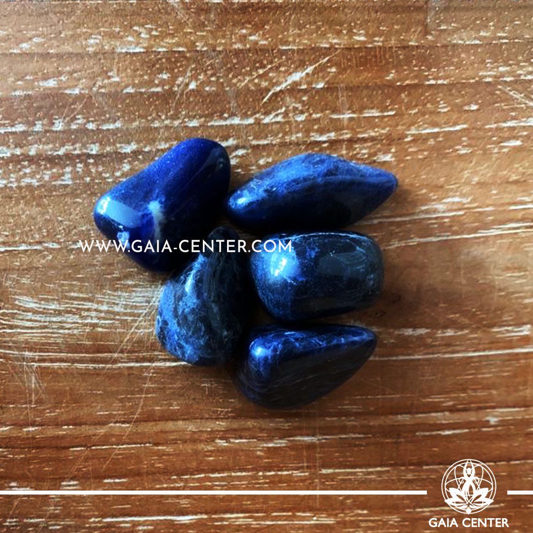 Sodalite Blue from Brazil Tumbled Stones, size 20-30mm. Crystals and Gemstone selection at GAIA CENTER | Cyprus.